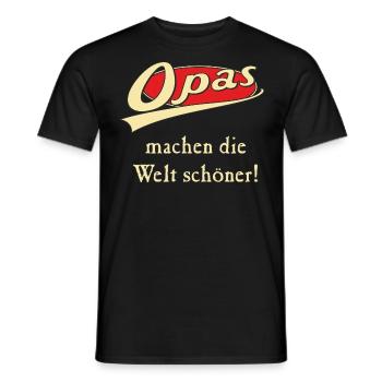 Opas machen die Welt schöner - Männer T-Shirt - Schwarz - Vorne - AI Model Male 178 light (178cm)
