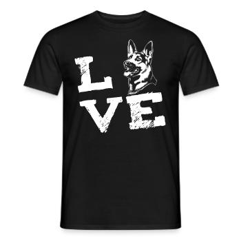 LOVE - German Shepherd - German Shepherd - Men's T-Shirt - black - Front - AI Model Male 178 light (178cm)