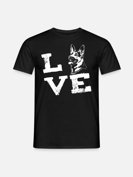 LOVE - German Shepherd - German Shepherd - Men's T-Shirt - black