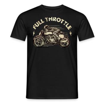 SSD Full Throttle retro racer - Biker Design - Männer T-Shirt - Schwarz - Vorne - AI Model Male 178 light (178cm)