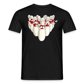 Fun Shirt Kegelen Bowling diese Angst - Männer T-Shirt - Schwarz - Vorne - AI Model Male 178 light (178cm)
