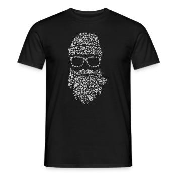 Beard birds - Men's T-Shirt - black - Front - AI Model Male 178 light (178cm)