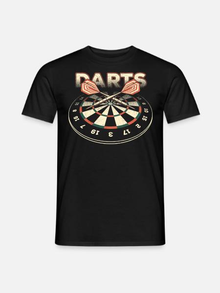 Dart Shirt Darts 3D RAHMENLOS Design - Männer T-Shirt - Schwarz