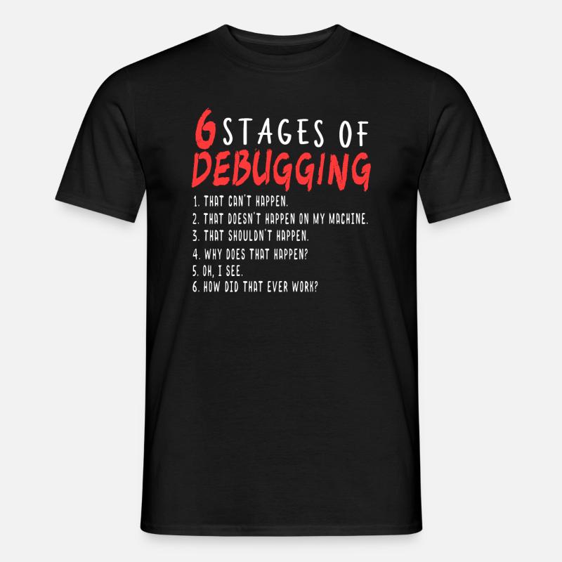 Debugging Definition Programmer I Troubleshooting - Men's T-Shirt - black