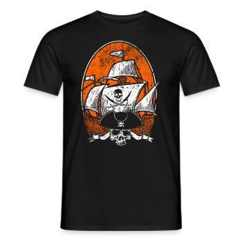 Navire bateau pirate Pirate pirate - T-shirt homme - noir - Devant - AI Model Male 178 light (178cm)
