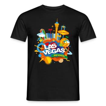 Las Vegas - T-shirt homme - noir - Devant - AI Model Male 178 light (178cm)