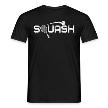 Squash Spieler - Männer T-Shirt - Schwarz - Vorne - AI Model Male 178 light (178cm)