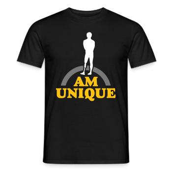 Bras d'invalidité prothétique perdu - T-shirt homme - noir - Devant - AI Model Male 178 light (178cm)