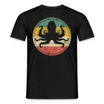 Oktopus - Männer T-Shirt - Schwarz - Vorne - AI Model Male 178 light (178cm)