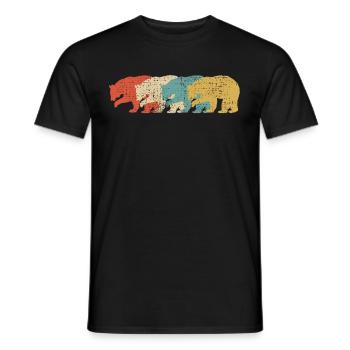 Vintage Baer - Männer T-Shirt - Schwarz - Vorne - AI Model Male 178 light (178cm)