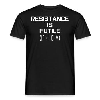 Électronique Résistance Électroniciens - T-shirt homme - noir - Devant - AI Model Male 178 light (178cm)