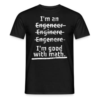 Ingénieur mathématique - T-shirt homme - noir - Devant - AI Model Male 178 light (178cm)