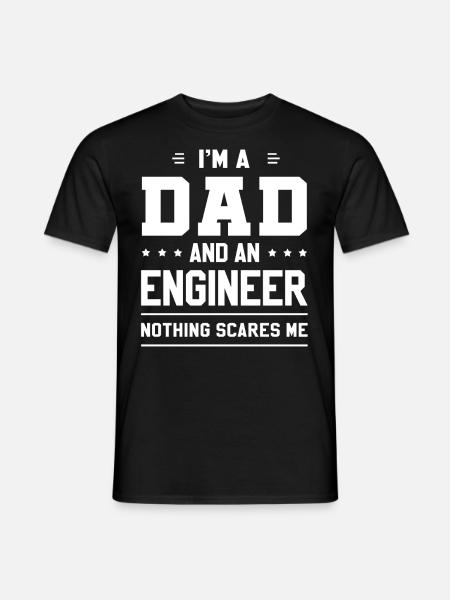 Vater Ingenieur - Männer T-Shirt - Schwarz
