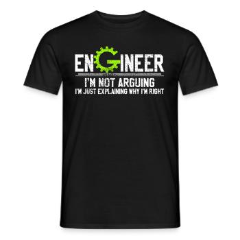 Vintage Ingenieur Shirt - Männer T-Shirt - Schwarz - Vorne - AI Model Male 178 light (178cm)