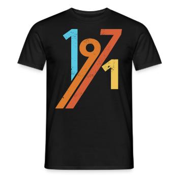 1971 vintage retro birthday - Men's T-Shirt - black - Front - AI Model Male 178 light (178cm)