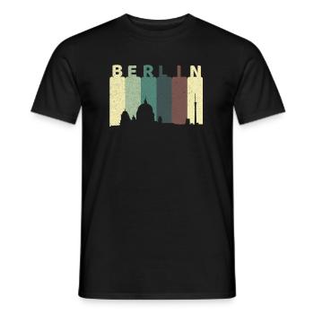 Skyline de Berlin - T-shirt homme - noir - Devant - AI Model Male 178 light (178cm)