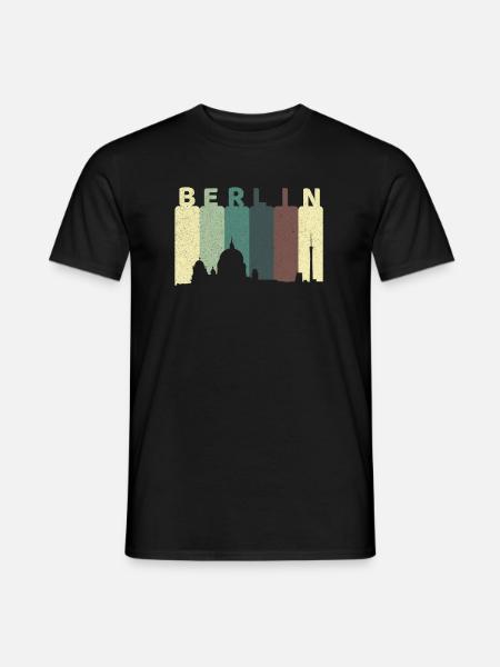 Berlin Skyline - Männer T-Shirt - Schwarz