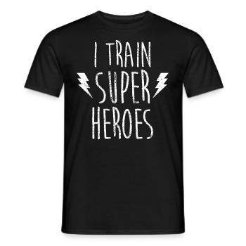 Trainer - Men's T-Shirt - black - Front - AI Model Male 178 light (178cm)