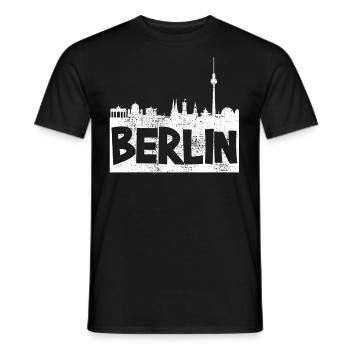 Berlin Berlin Berlin - Men's T-Shirt - black - Front - AI Model Male 178 light (178cm)
