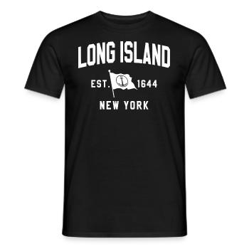 LONG ISLAND SHIRT - Männer T-Shirt - Schwarz - Vorne - AI Model Male 178 light (178cm)