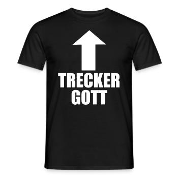 TRECKER GOTT - Landwirt Dorfkind Traktor Fahrer - Männer T-Shirt - Schwarz - Vorne - AI Model Male 178 light (178cm)