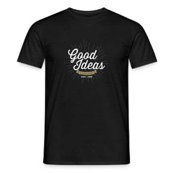 JOB: Gute Ideen - so gut wie neu / Geschenk - Männer T-Shirt - Schwarz - Vorne - AI Model Male 178 light (178cm)