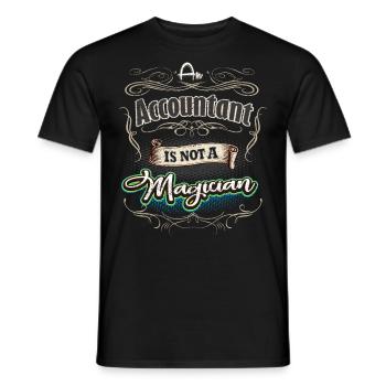Buchhalter - Männer T-Shirt - Schwarz - Vorne - AI Model Male 178 light (178cm)