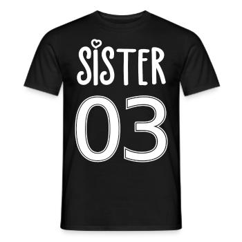 Sister Number 03 Sister - Men's T-Shirt - black - Front - AI Model Male 178 light (178cm)