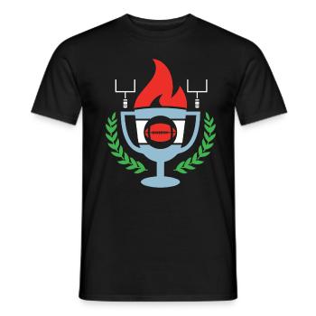 Football Premium Shirt American Football USA - Men's T-Shirt - black - Front - AI Model Male 178 light (178cm)