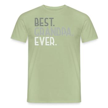 Best Grandpa Ever T-shirt - Father's Day - T-shirt homme - vert sauge - Devant - AI Model Male 178 light (178cm)