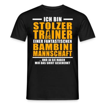 Stolzer Trainer einer Bambini Mannschaft - Männer T-Shirt - Schwarz - Vorne - AI Model Male 178 light (178cm)