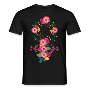 venus symbol - Men's T-Shirt - black - Front - AI Model Male 178 light (178cm)
