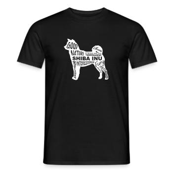 Shiba Inu dog - Men's T-Shirt - black - Front - AI Model Male 178 light (178cm)