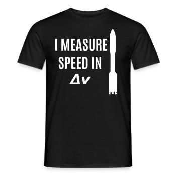 I measure speed in Delta V - Men's T-Shirt - black - Front - AI Model Male 178 light (178cm)