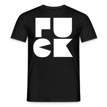 FUCK - Männer T-Shirt - Schwarz - Vorne - AI Model Male 178 light (178cm)