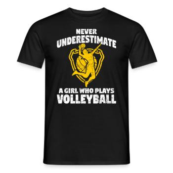 Volleyballerin Volleyball - Männer T-Shirt - Schwarz - Vorne - AI Model Male 178 light (178cm)