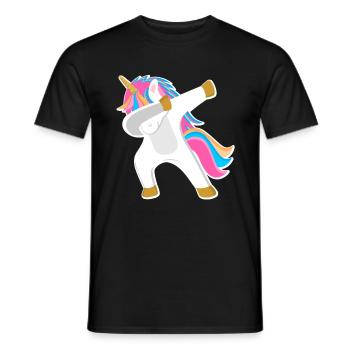 Unicorn Dab - Men's T-Shirt - black - Front - AI Model Male 178 light (178cm)