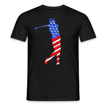 Golfer USA - Männer T-Shirt - Schwarz - Vorne - AI Model Male 178 light (178cm)