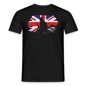 Saxophone UK - T-shirt homme - noir - Devant - AI Model Male 178 light (178cm)