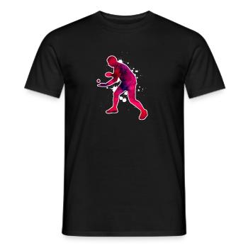table tennis - Men's T-Shirt - black - Front - AI Model Male 178 light (178cm)