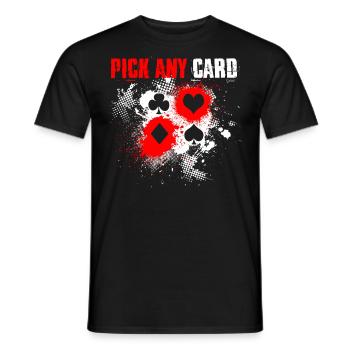 Dessiner une carte de magie de la carte - T-shirt homme - noir - Devant - AI Model Male 178 light (178cm)