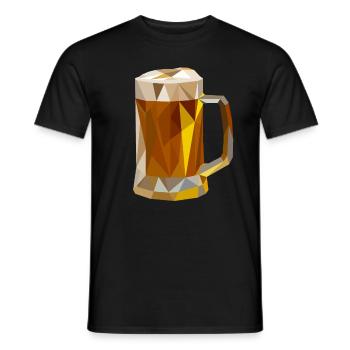 Beer glass - Men's T-Shirt - black - Front - AI Model Male 178 light (178cm)
