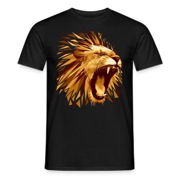 Lion prédateur - T-shirt homme - noir - Devant - AI Model Male 178 light (178cm)