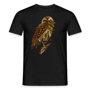 Eule coole Tiere - Männer T-Shirt - Schwarz - Vorne - AI Model Male 178 light (178cm)