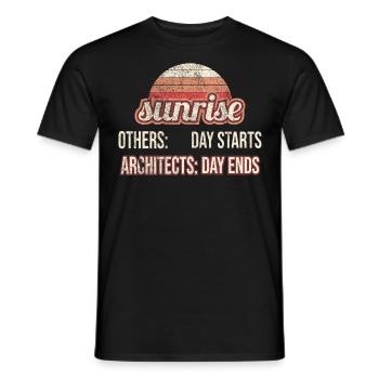 Architect Architecture Occupation No sleep Funny - Men's T-Shirt - black - Front - AI Model Male 178 light (178cm)