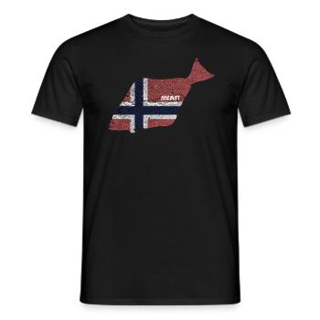 Heilbutt - Angeln in Norwegen - Männer T-Shirt - Schwarz - Vorne - AI Model Male 178 light (178cm)