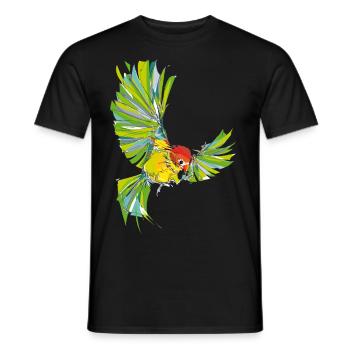 Lovebird - Männer T-Shirt - Schwarz - Vorne - AI Model Male 178 light (178cm)