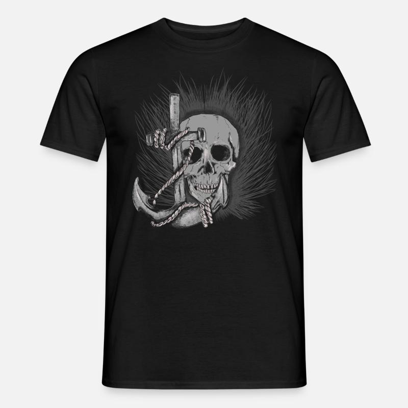 skull_anker - Männer T-Shirt - Schwarz