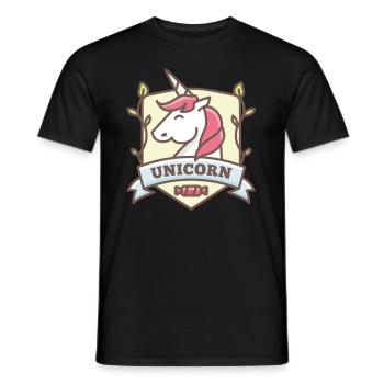 Unicorn unicorn - Men's T-Shirt - black - Front - AI Model Male 178 light (178cm)