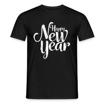 Happy New Year - Männer T-Shirt - Schwarz - Vorne - AI Model Male 178 light (178cm)